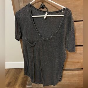 Z Supply Dark Gray V-Neck Tee